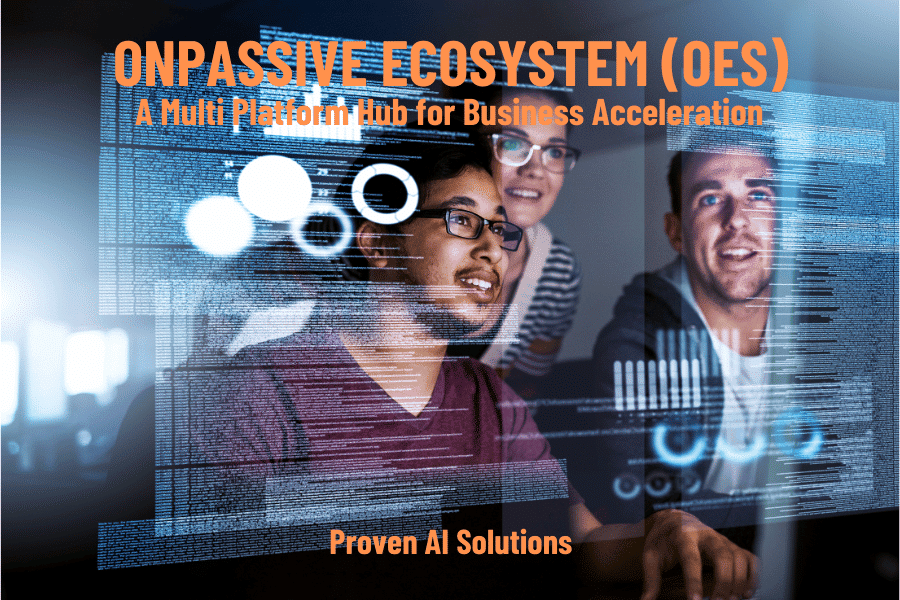 ONPASSIVE Ecosystem. A multi-platform hub for business acceleration.